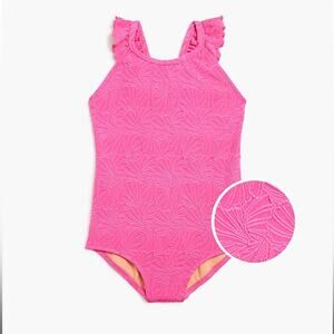 Crewcuts Girls' ruffle-strap one-piece shell swimsuit